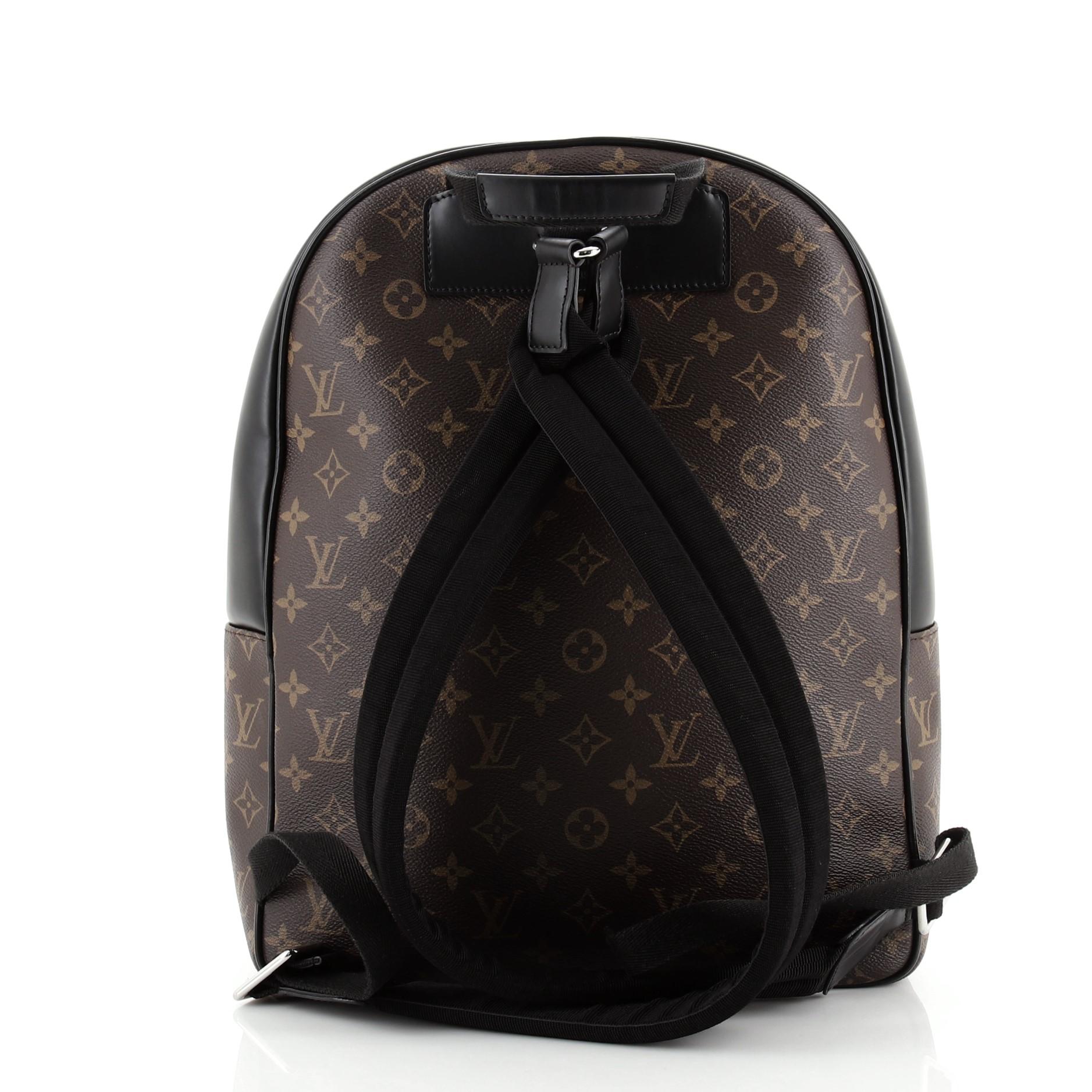 Black Louis Vuitton Josh Backpack Macassar Monogram Canvas