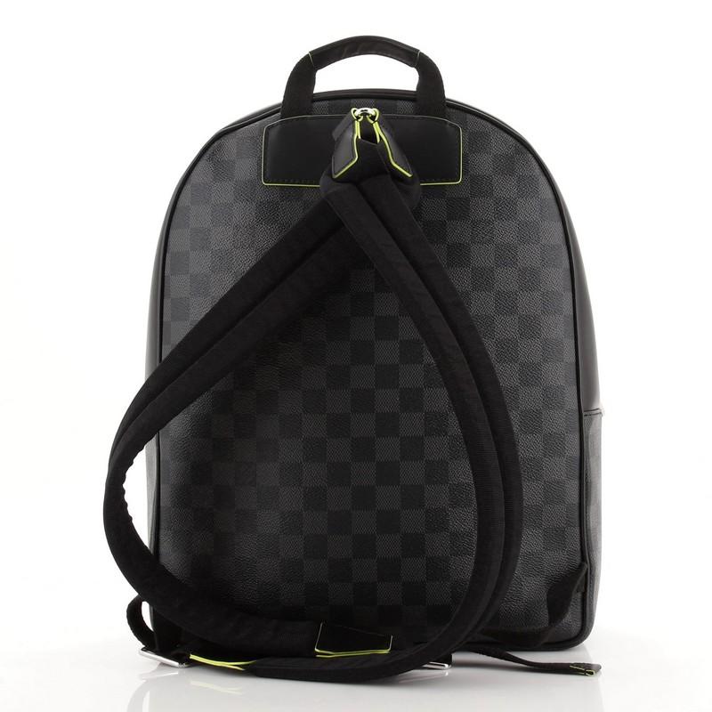 Mochila Louis Vuitton Josh Neón Damier Grafito Negro