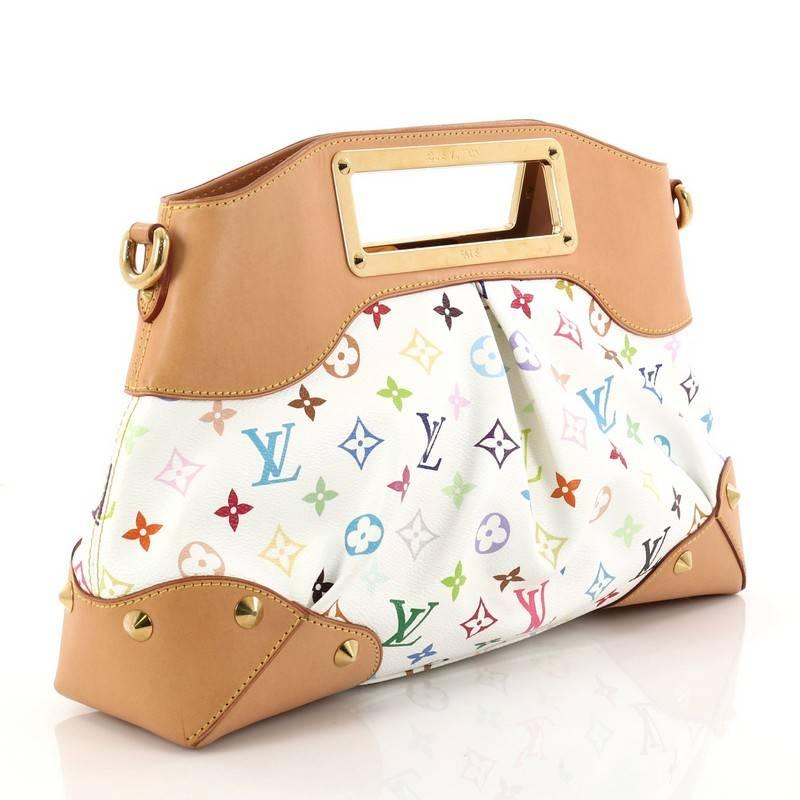 Beige Louis Vuitton Judy Handbag Monogram Multicolor MM