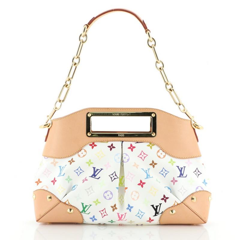 Beige Louis Vuitton Judy Handbag Monogram Multicolor MM