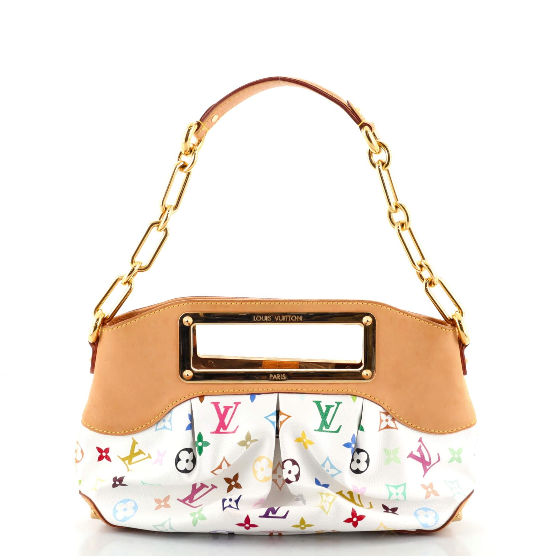 Beige Louis Vuitton Judy Handbag Monogram Multicolor PM