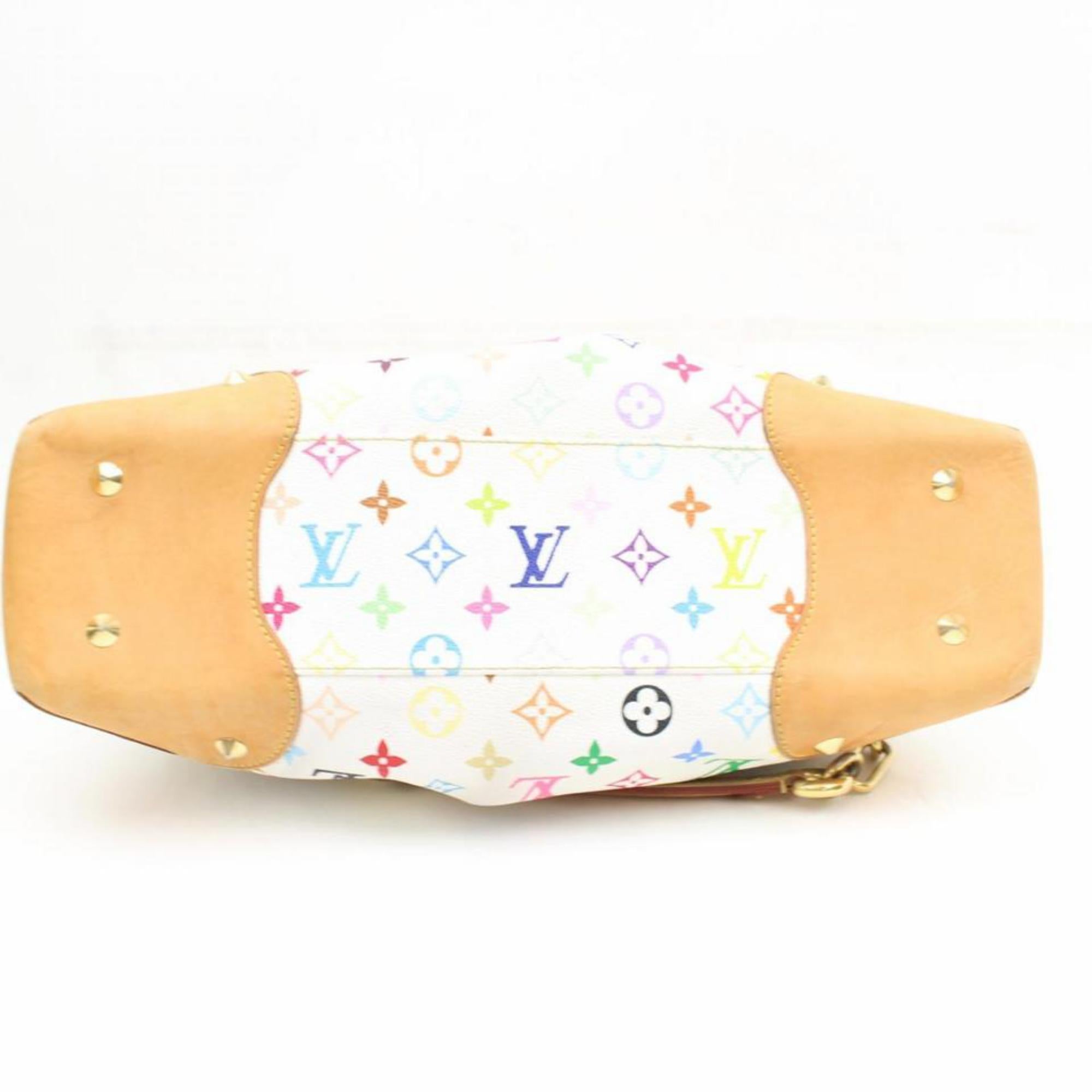 Louis Vuitton Judy White Gm 866658 Multicolore Coated Canvas Shoulder Bag For Sale 3