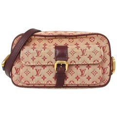 Louis Vuitton Juliette Bordeaux Pink Monogram Mini Lin 869157 Burgundy Canvas Cr