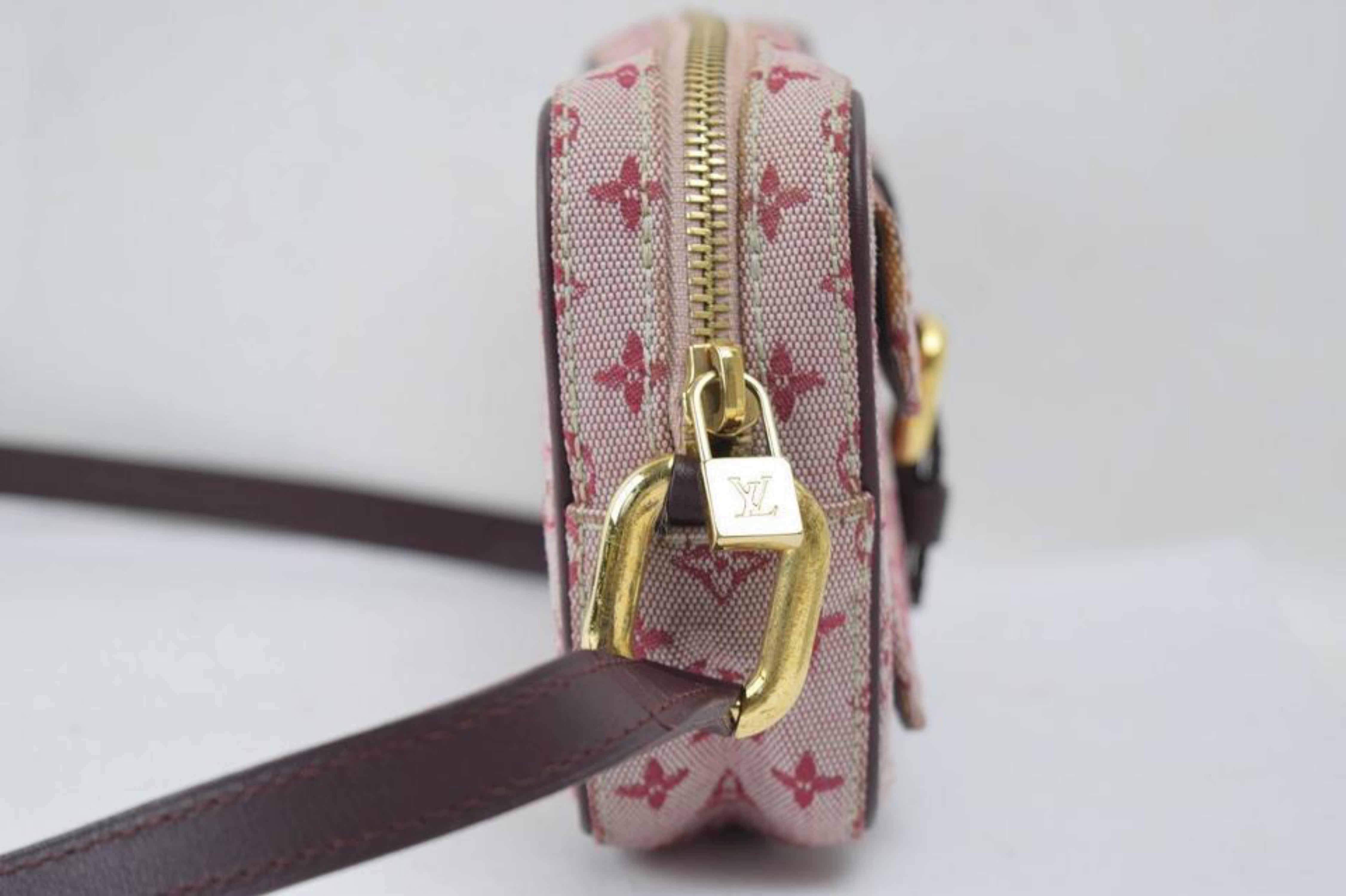 Louis Vuitton Juliette Monogram Mini Lin 867771 Burgundy Canvas Cross Body Bag For Sale 5