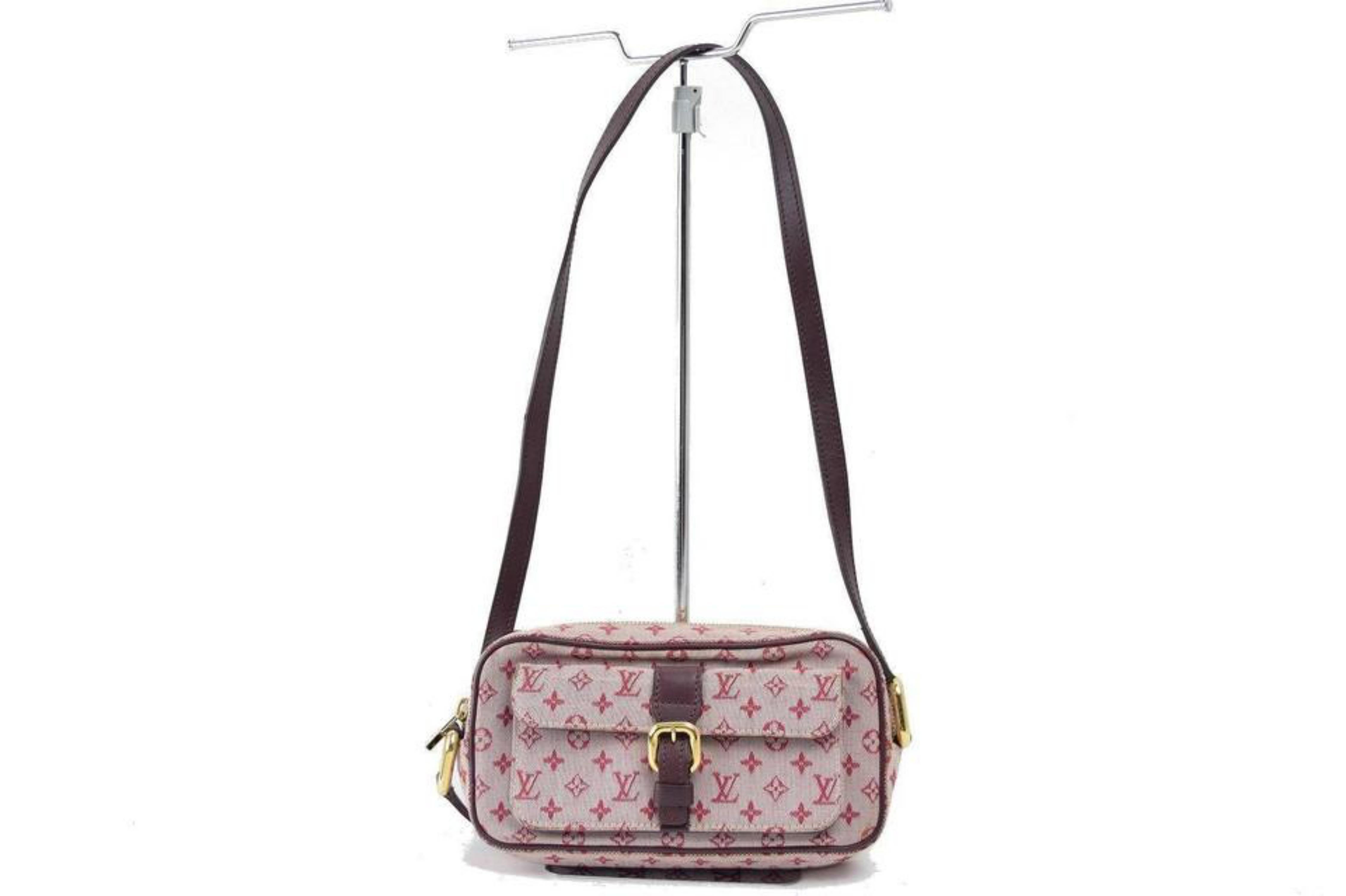 Women's Louis Vuitton Juliette Monogram Mini Lin 867771 Burgundy Canvas Cross Body Bag For Sale