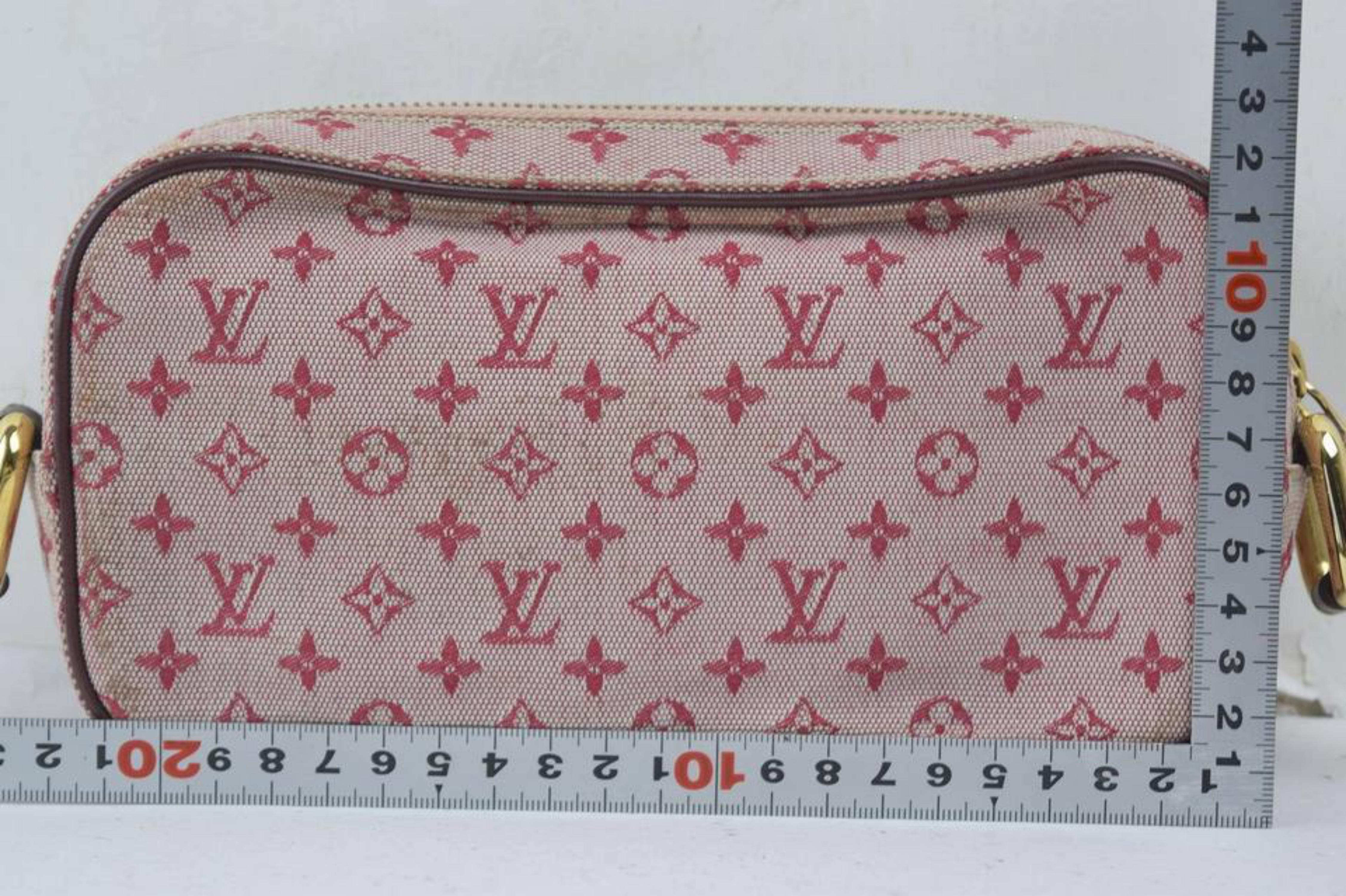 Louis Vuitton Juliette Monogram Mini Lin 867771 Burgundy Canvas Cross Body Bag For Sale 3