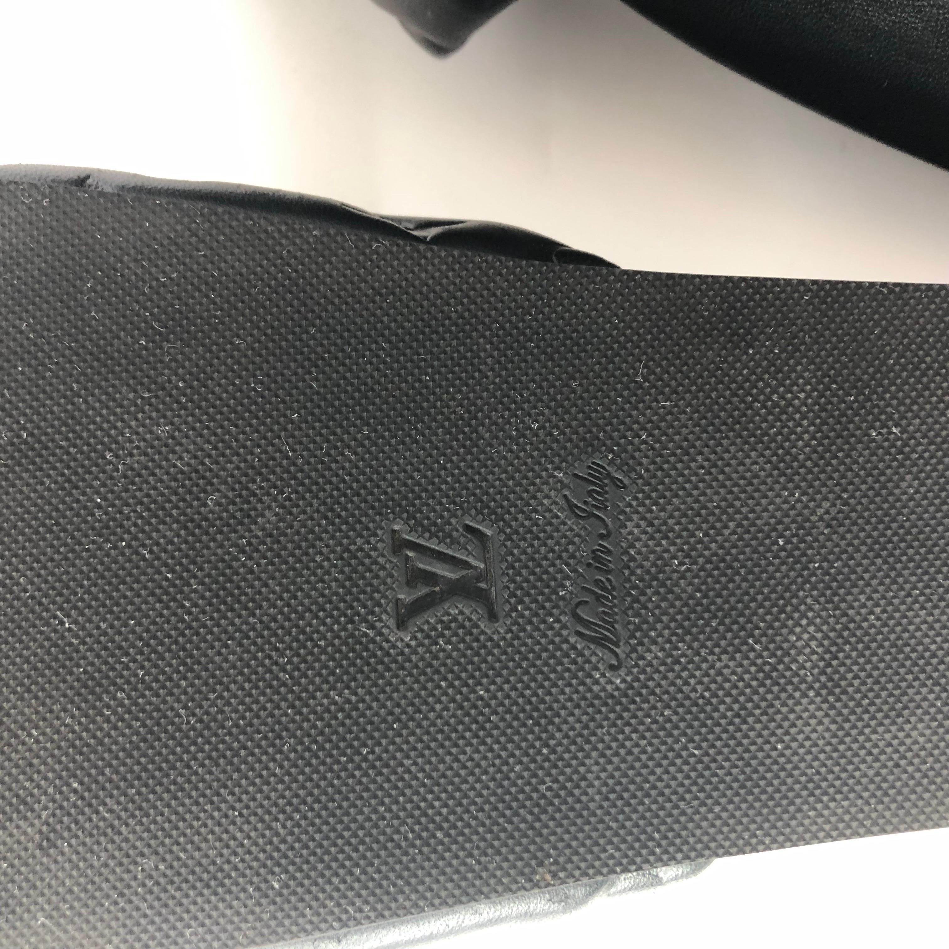 Louis Vuitton Jumbo Flatform Monogram Pantoletten Schwarz Leder Slip On Sandalen 38 im Angebot 3