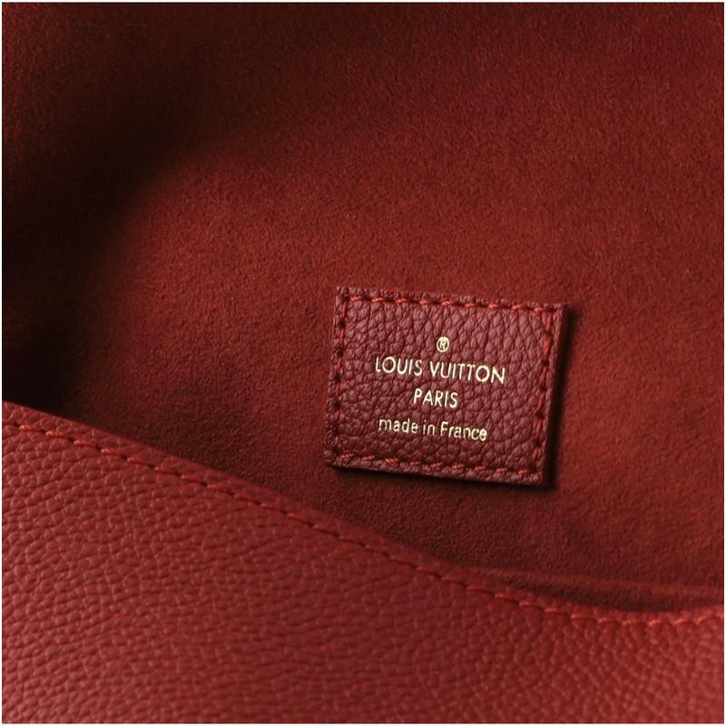 Red Louis Vuitton Junot Handbag Monogram Empreinte Leather