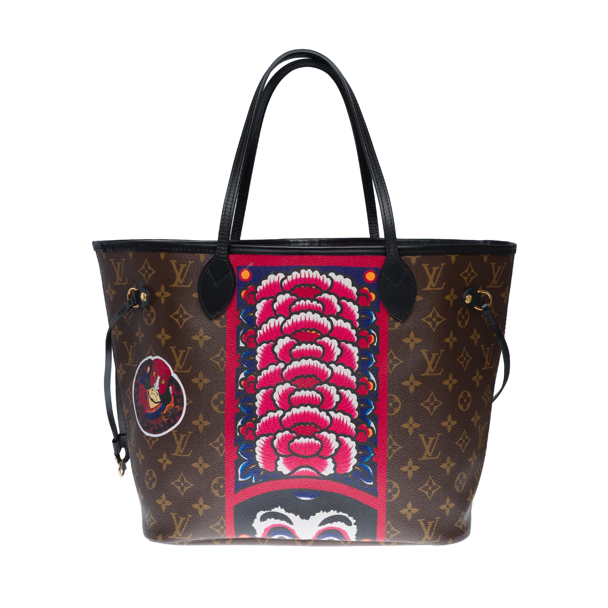 Louis Vuitton Kabuki Neverfull MM Tote bag in brown Monogram canvas, GHW In Good Condition In Paris, IDF