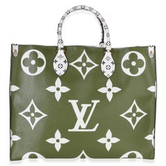 Louis Vuitton, sac Onthego GM en toile Monogram géante, couleur kaki-beige