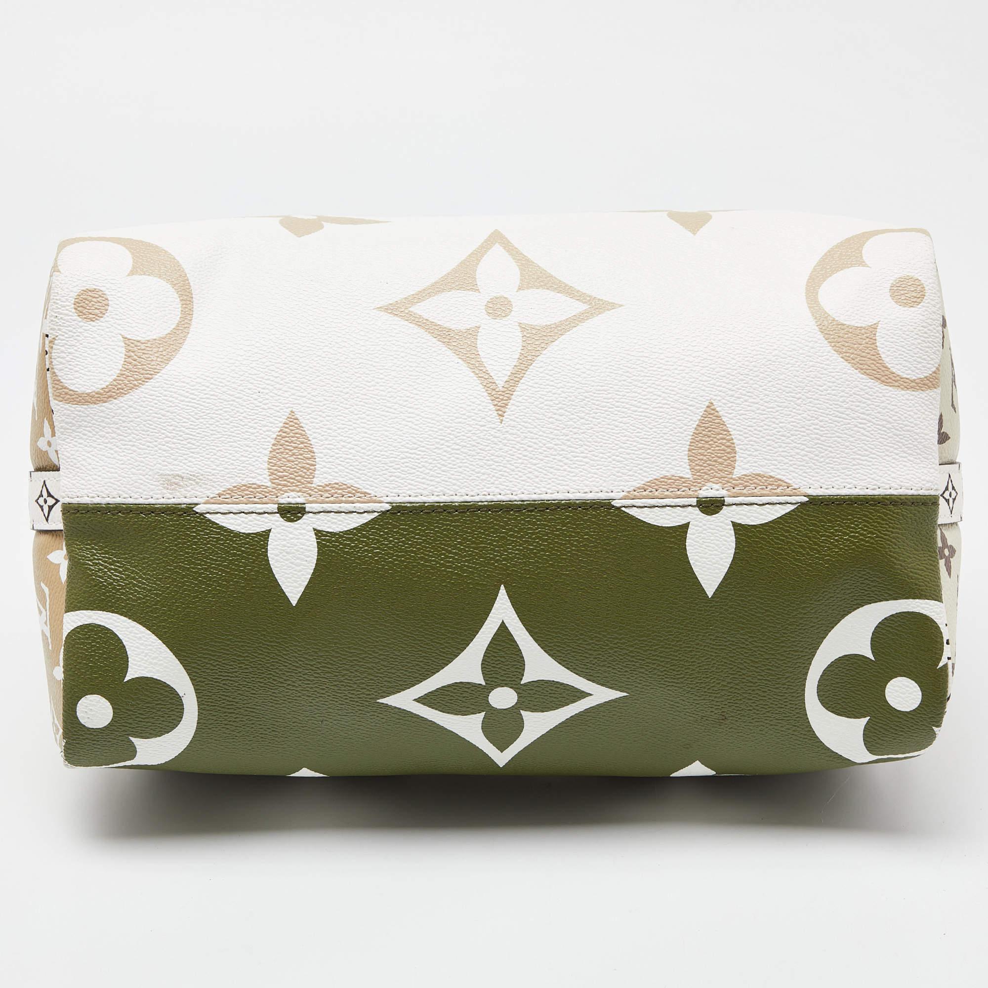Louis Vuitton Kaki/Beige Monogram Giant Canvas Speedy Bandouliere 30 Bag 1