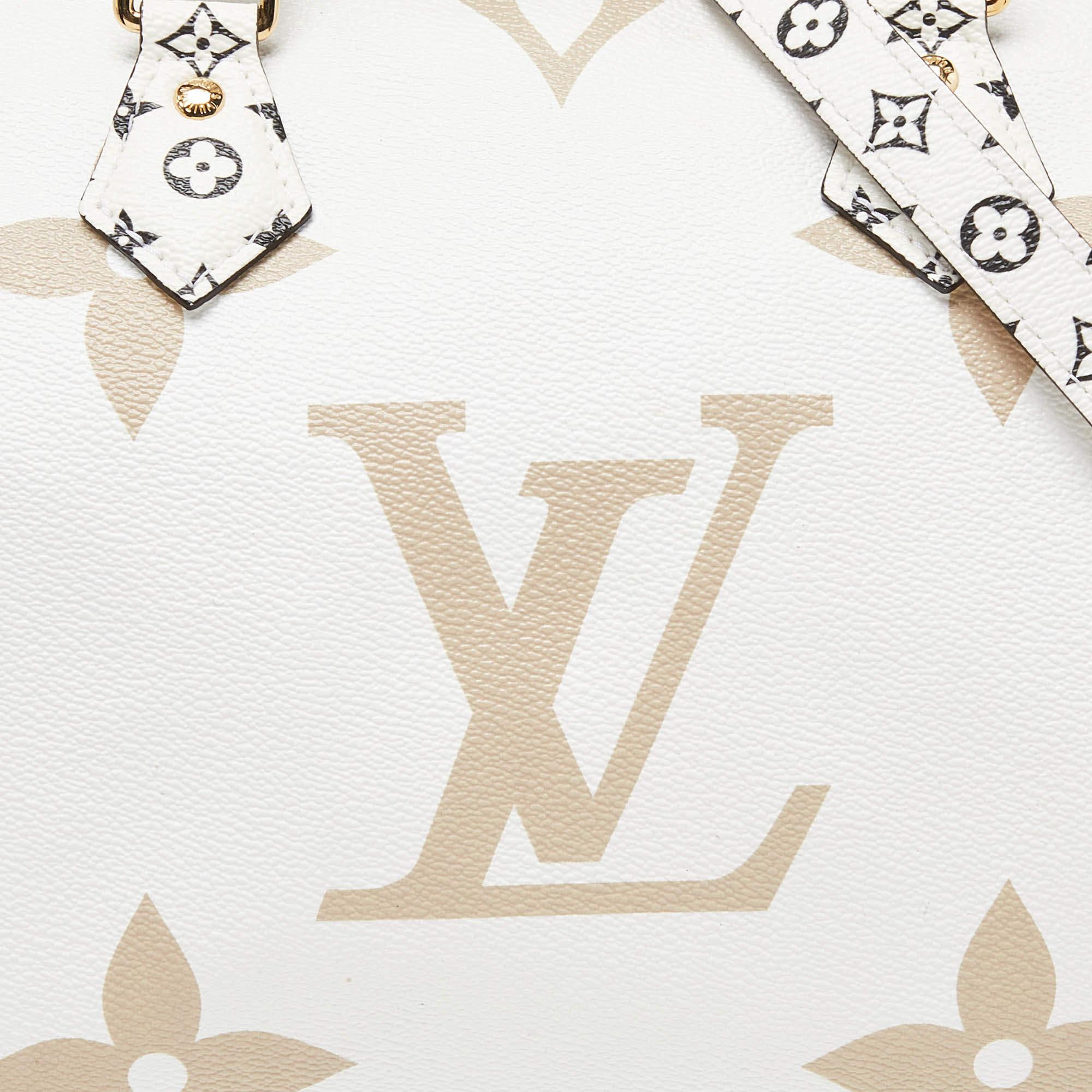 Louis Vuitton Kaki/Beige Monogram Giant Canvas Speedy Bandouliere 30 Bag 5