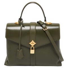 Louis Vuitton Kaki Leather Rose De Vents MM Bag