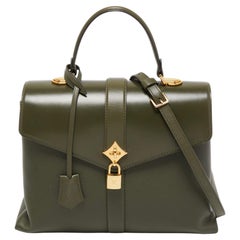 Borsa MM Louis Vuitton in pelle Kaki Rose De Vents