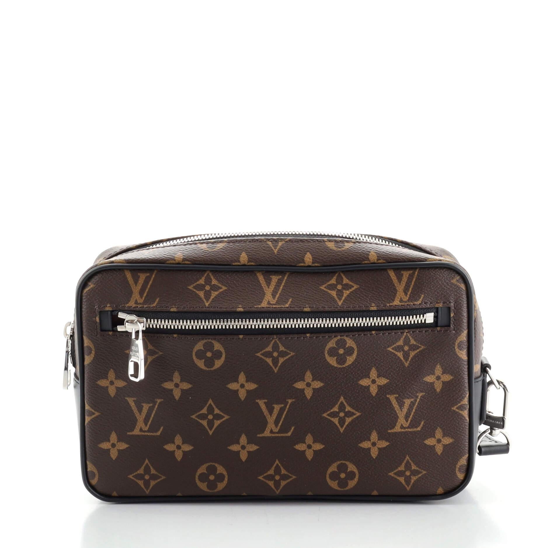 Louis Vuitton Kasai Clutch Macassar Monogram Canvas In Good Condition In NY, NY