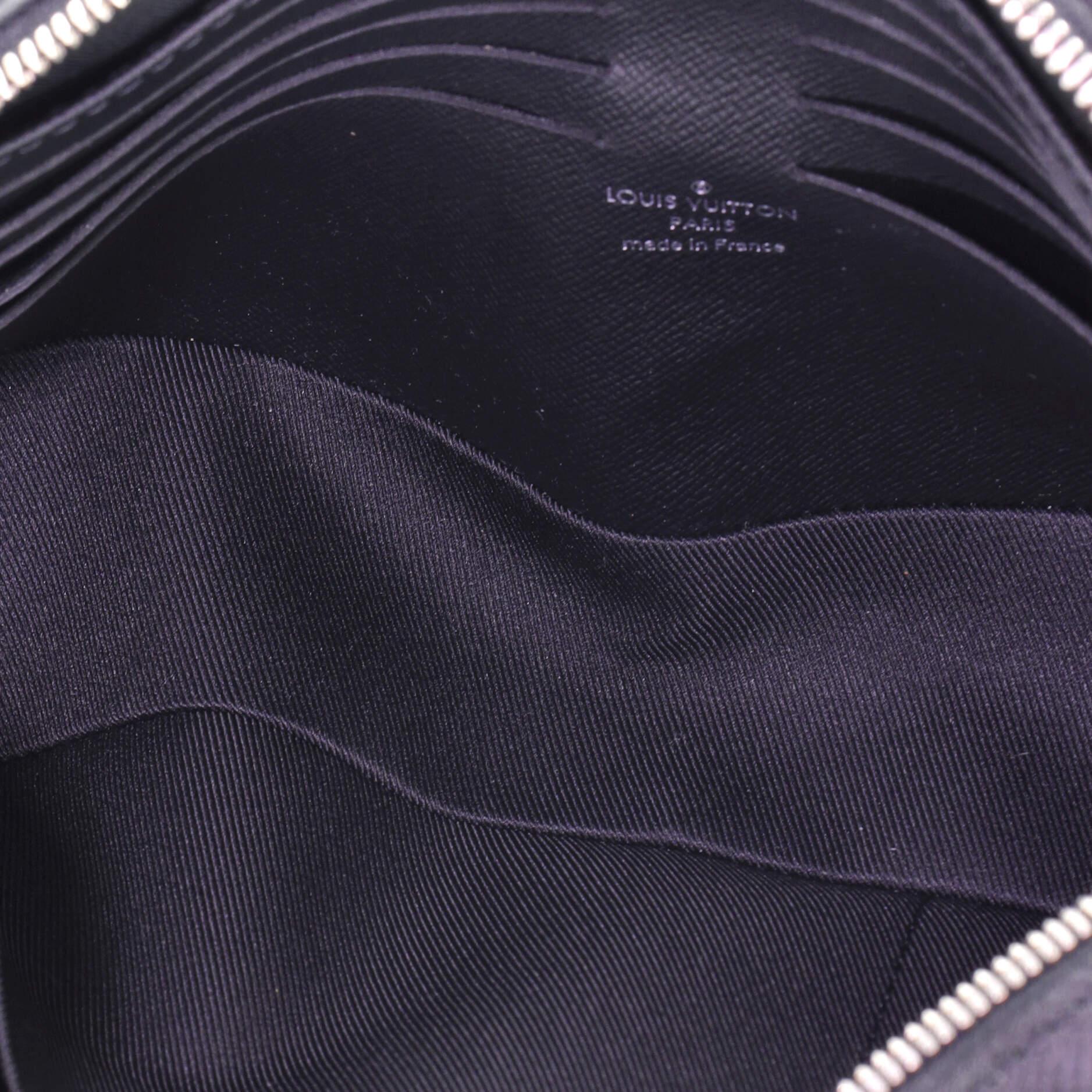 Black Louis Vuitton Kasai Clutch Taiga Leather
