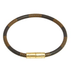 Louis Vuitton Keep It Brown Damier Ebene Canvas Bracelet