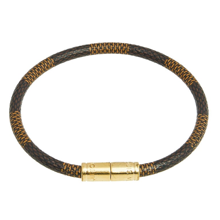 Louis Vuitton Keep It Brown Damier Ebene Canvas Bracelet at 1stDibs  louis  vuitton bracelet men, louis vuitton jewelry, leather bracelets for men