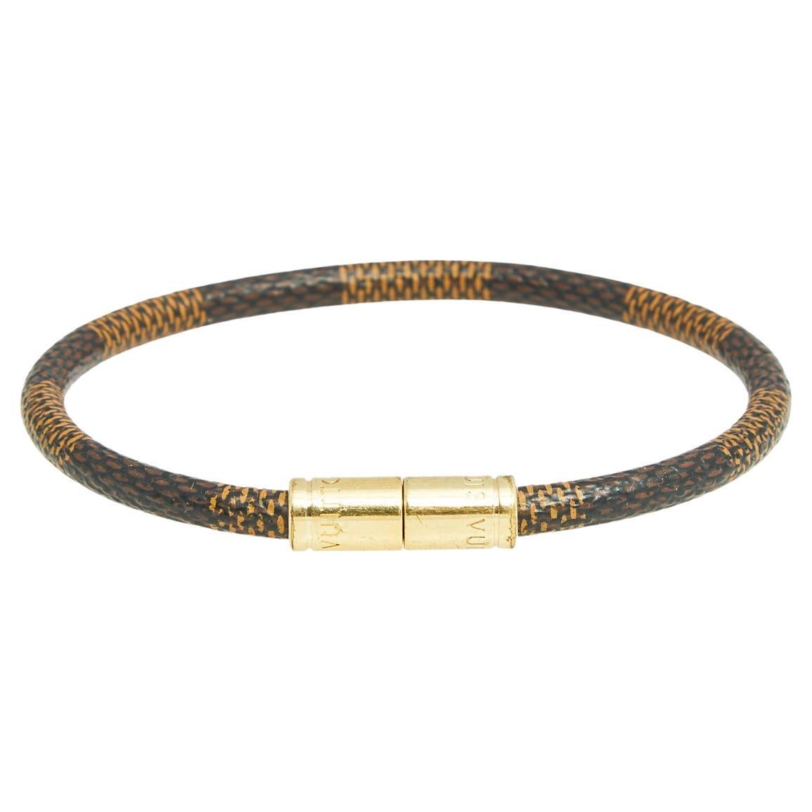 Louis Vuitton Keep It Brown Damier Ebene Canvas Bracelet