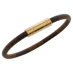 Louis Vuitton Keep it Canvas Gold Tone Bracelet