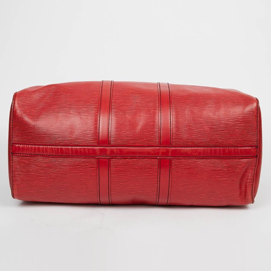 Louis Vuitton Keepall 45 Bag In Red Epi Leather 7
