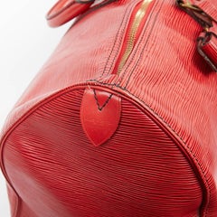 Louis Vuitton Keepall 45 Bag In Red Epi Leather