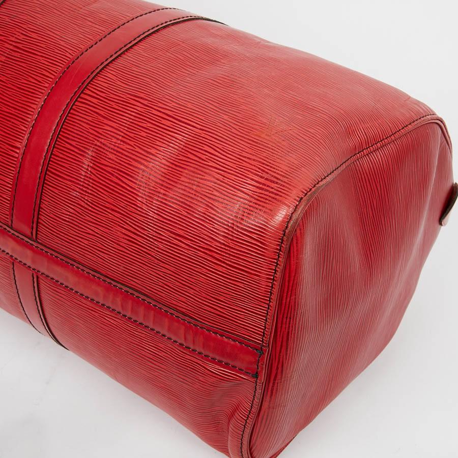 Louis Vuitton Keepall 45 Bag In Red Epi Leather In Good Condition In Paris, FR
