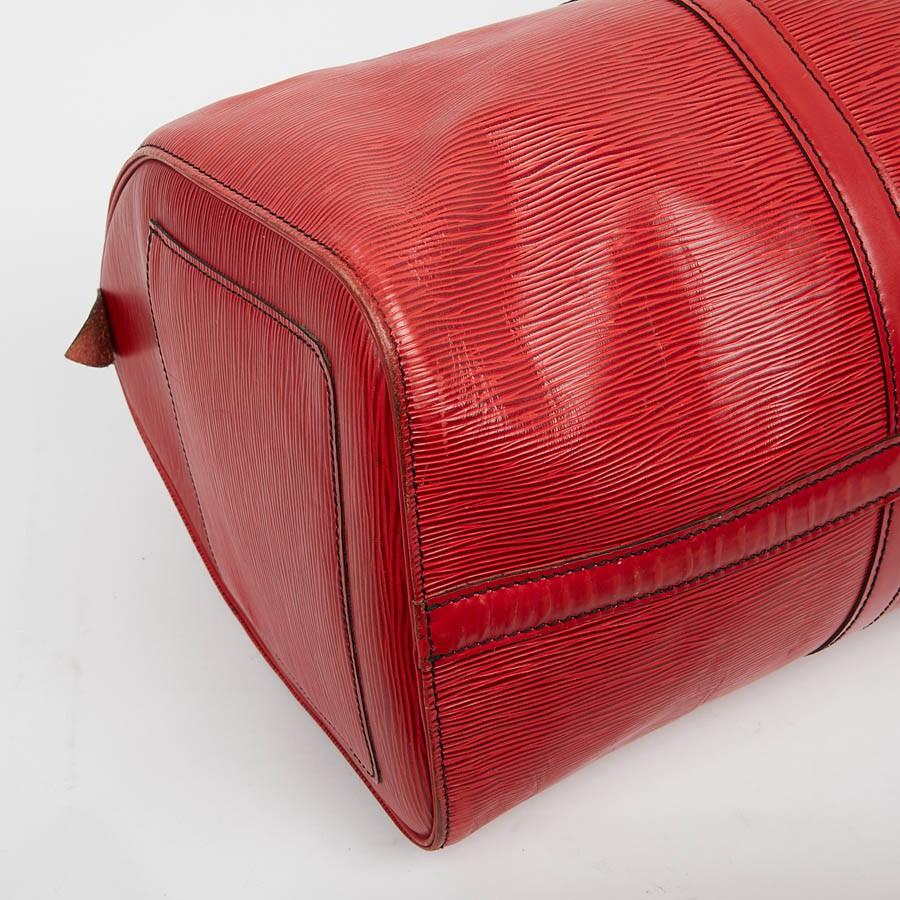 Louis Vuitton Keepall 45 Bag In Red Epi Leather 1