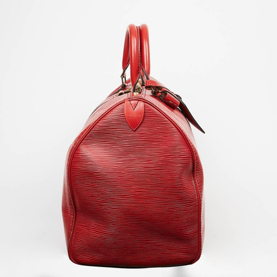 Louis Vuitton Keepall 45 Bag In Red Epi Leather 5
