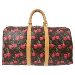 Used LOUIS VUITTON Keepall 45 Cherry Murakami Men's Women's Travel Tote Duffle Bag