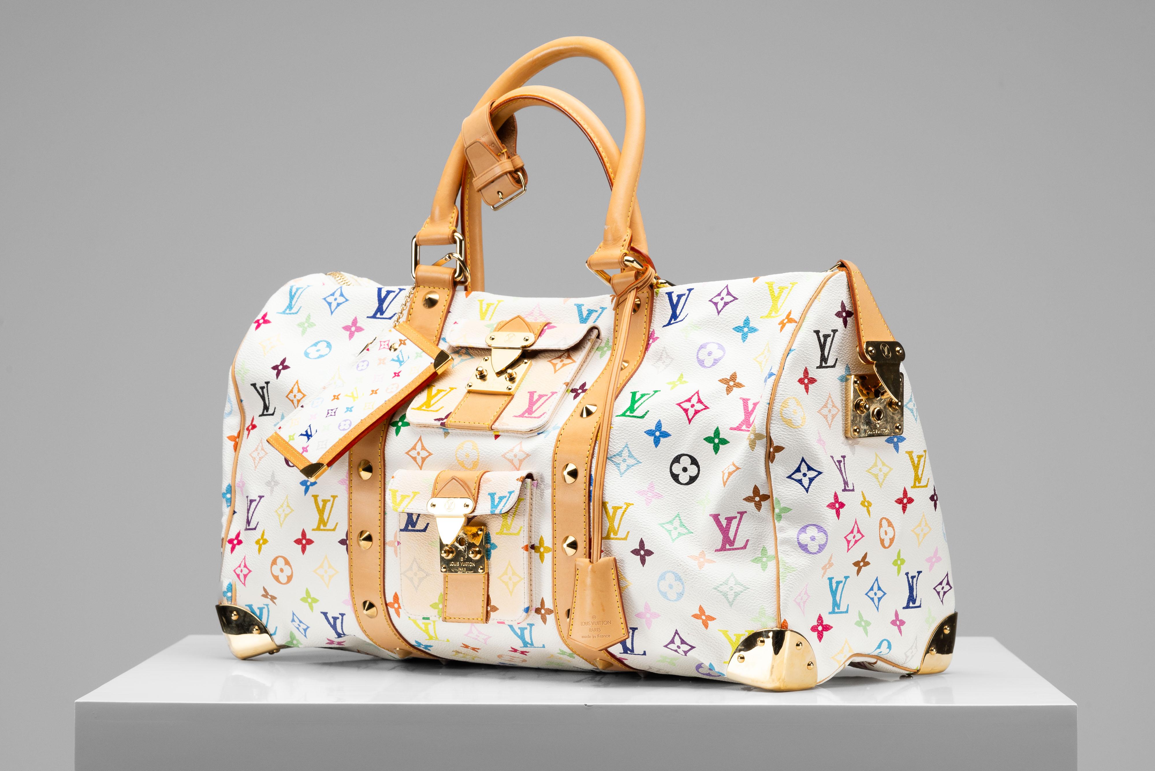From the collection of SAVINETI we offer this Louis Vuitton Murakami Keepall:
-    Brand: Louis Vuitton
-    Model: Murakami Keepall
-    Color: White Multicolor Monogram
-    Year: 2003
-    Serial number: FL1023
-    Condition: Good Condition