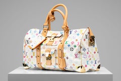 Louis Vuitton Keepall 45 Takashi Murakami Monogram White Multicolor