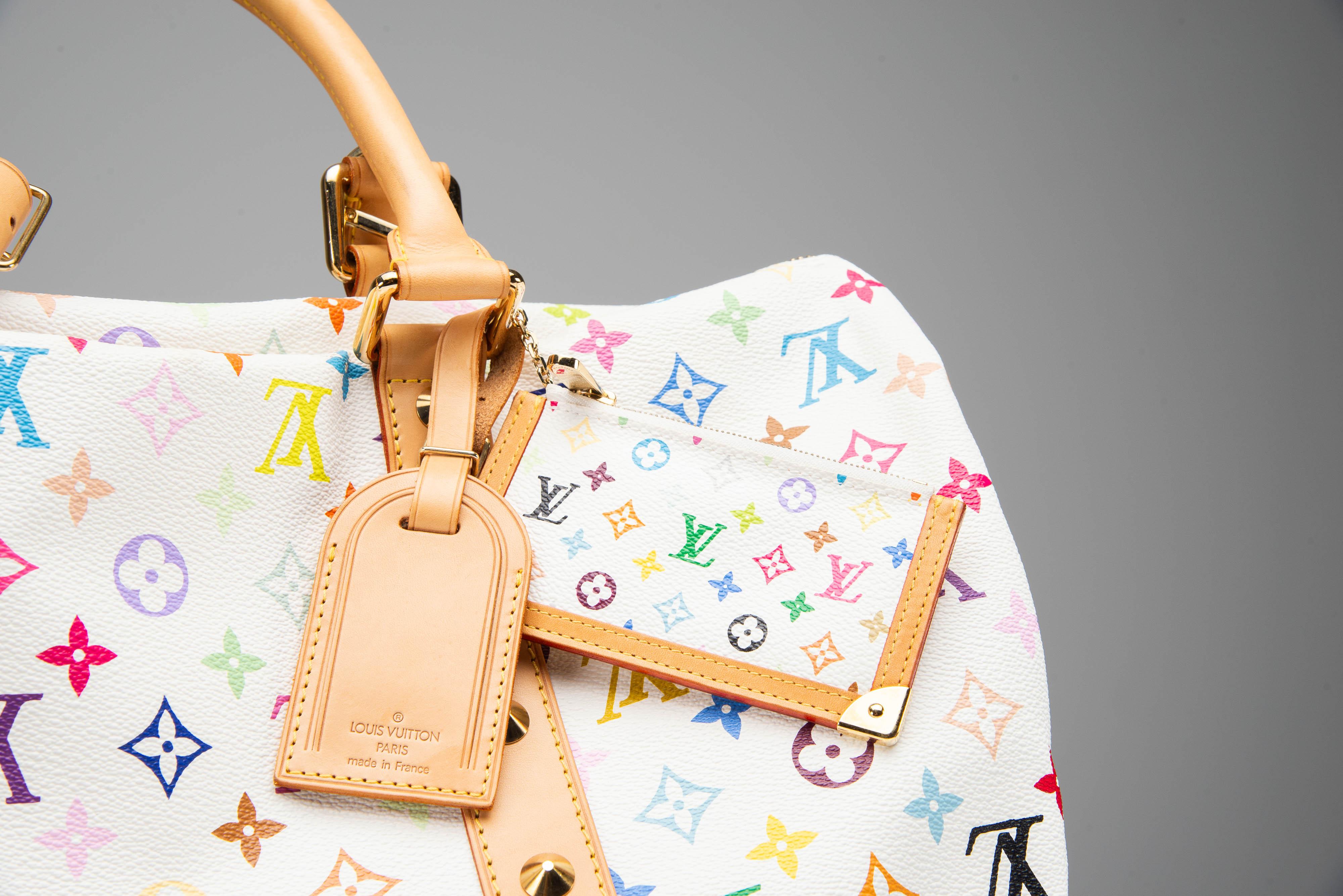 Louis Vuitton Keepall 45 Takashi Murakami Monogram White Multicolor 4