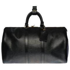 Louis Vuitton Keepall 45 Reisetasche aus schwarzem Epi-Leder