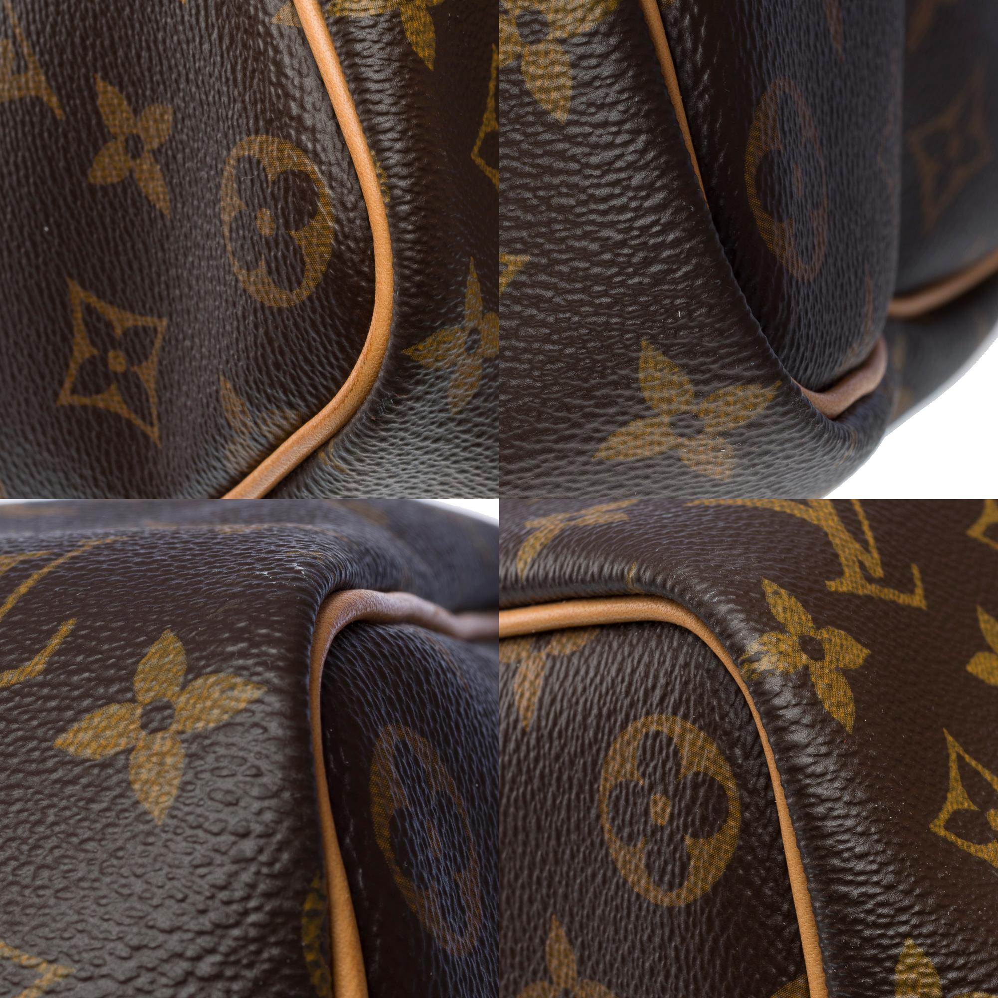 Louis Vuitton keepall 45 Travel bag in brown canvas and natural leather, GHW 7
