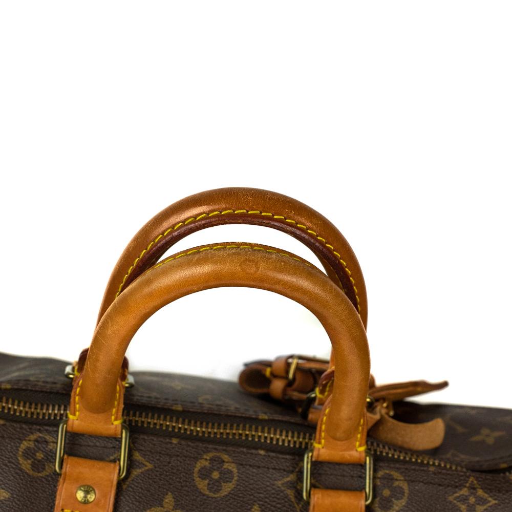 LOUIS VUITTON, Keepall 45 Vintage in brown canvas For Sale 1