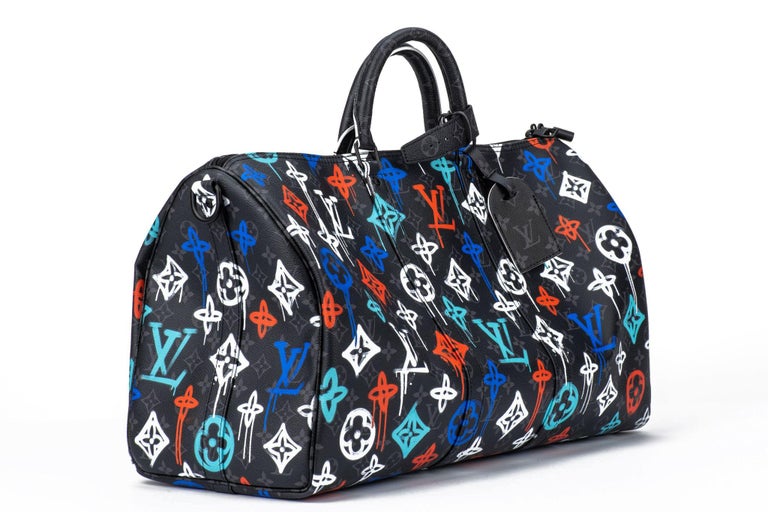 Louis Vuitton Keepall LED Monogram 50 Black for Men