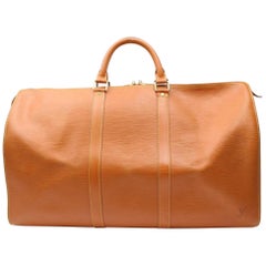 Louis Vuitton Keepall 50 866638 Brown Epi Leather Weekend/Travel Bag