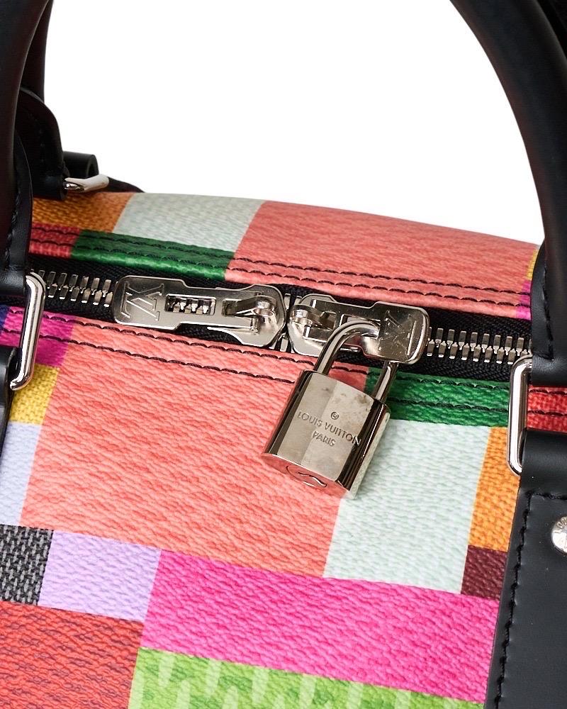 Louis Vuitton Keepall 50 Bandouliere Damier Graphite 3D Multicolor im Angebot 6