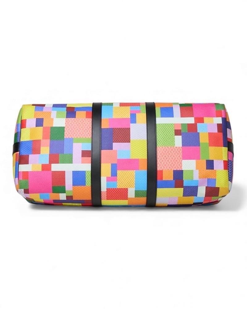 Louis Vuitton Keepall 50 Bandouliere Damier Graphite 3D Multicolor im Angebot 7