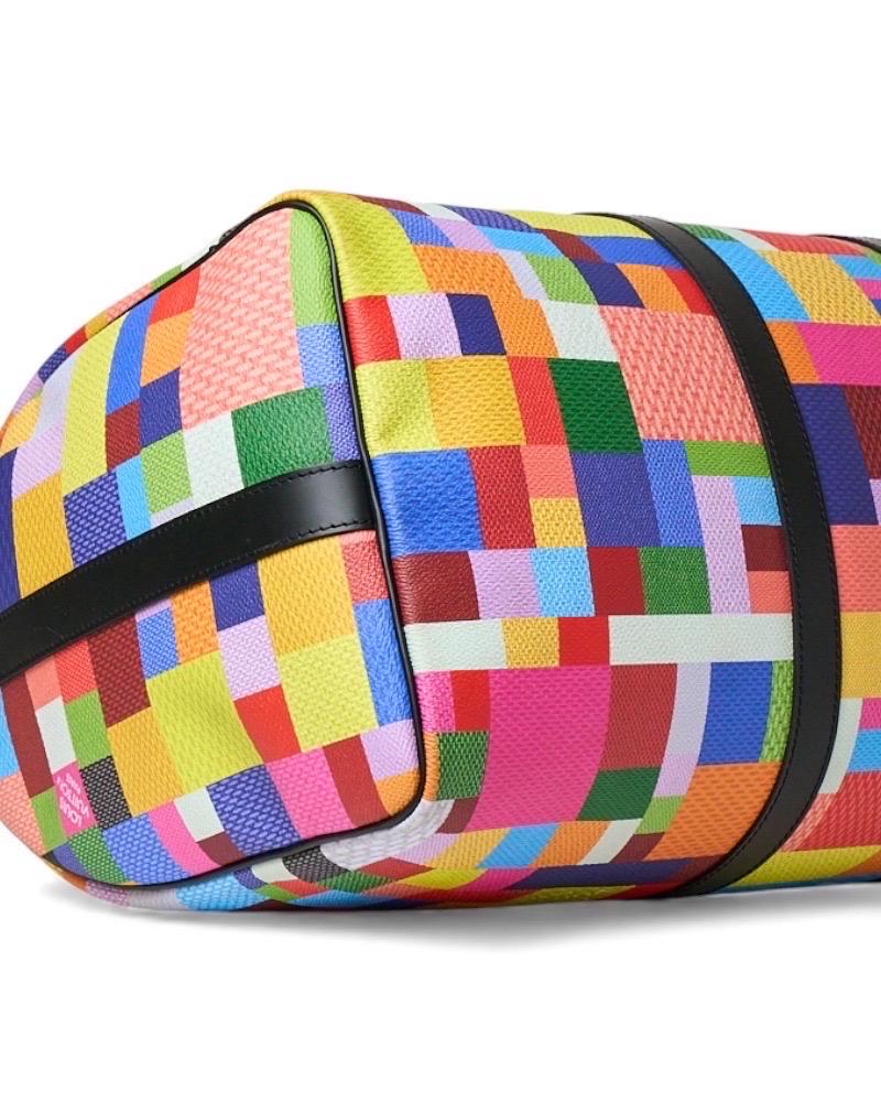 Louis Vuitton Keepall 50 Bandouliere Damier Graphite 3D Multicolor im Angebot 11