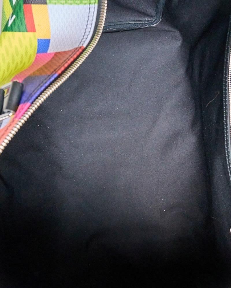 Louis Vuitton Keepall 50 Bandouliere Damier Graphite 3D Multicolor im Angebot 12