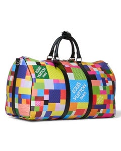 Louis Vuitton Keepall 50 Bandouliere Damier Graphite 3D Multicolor