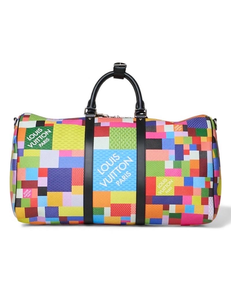 Louis Vuitton Keepall 50 Bandouliere Damier Graphite 3D Multicolor im Angebot 1