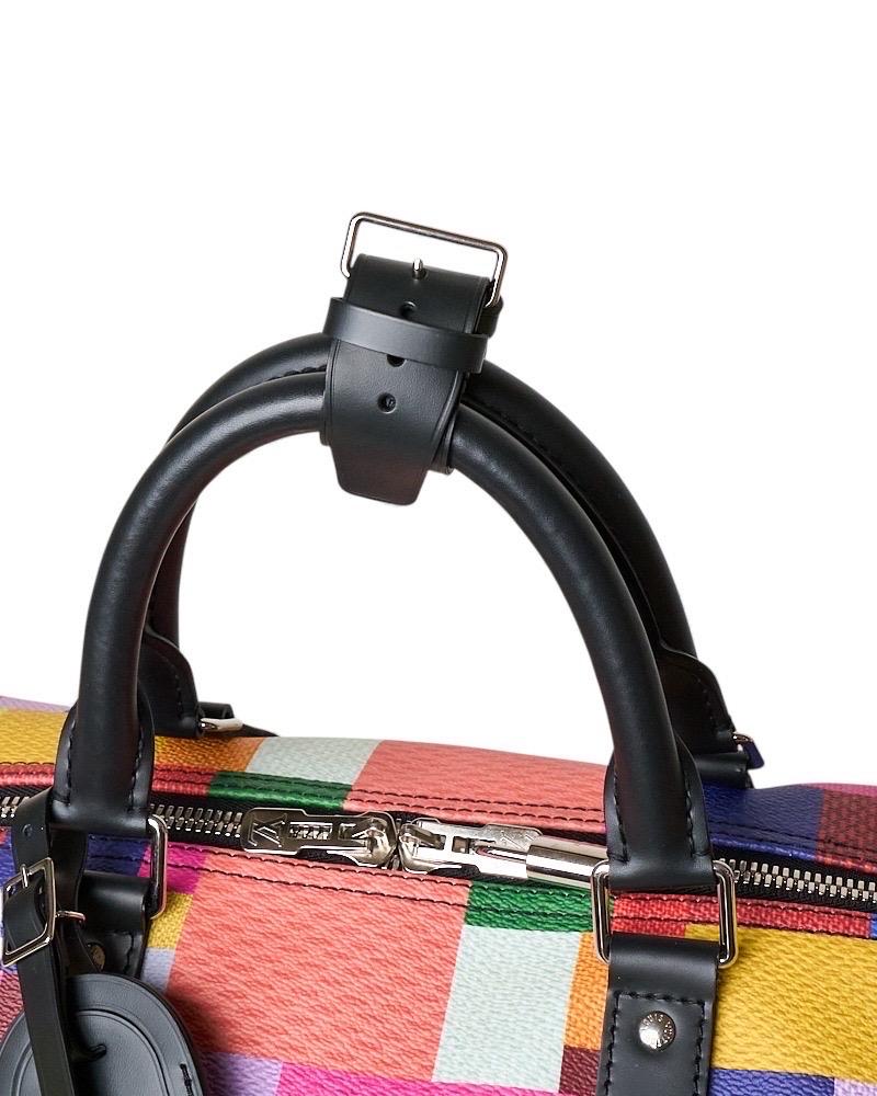 Louis Vuitton Keepall 50 Bandouliere Damier Graphite 3D Multicolor im Angebot 3