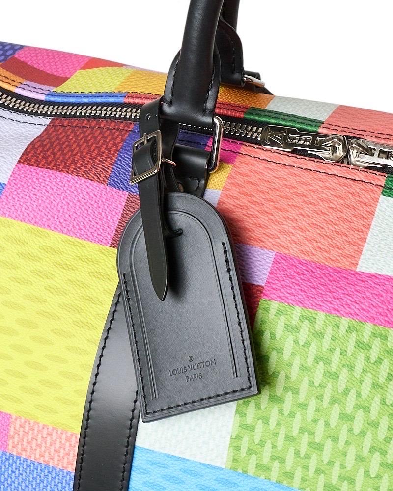 Louis Vuitton Keepall 50 Bandouliere Damier Graphite 3D Multicolor im Angebot 4