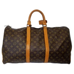 Louis Vuitton Keepall 50 Brown Monogram Duffle Bag