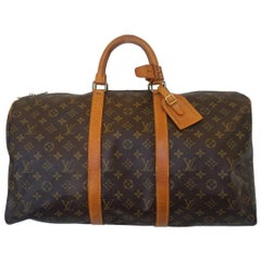 Louis Vuitton Keepall 50 Brown Monogram Duffle Bag