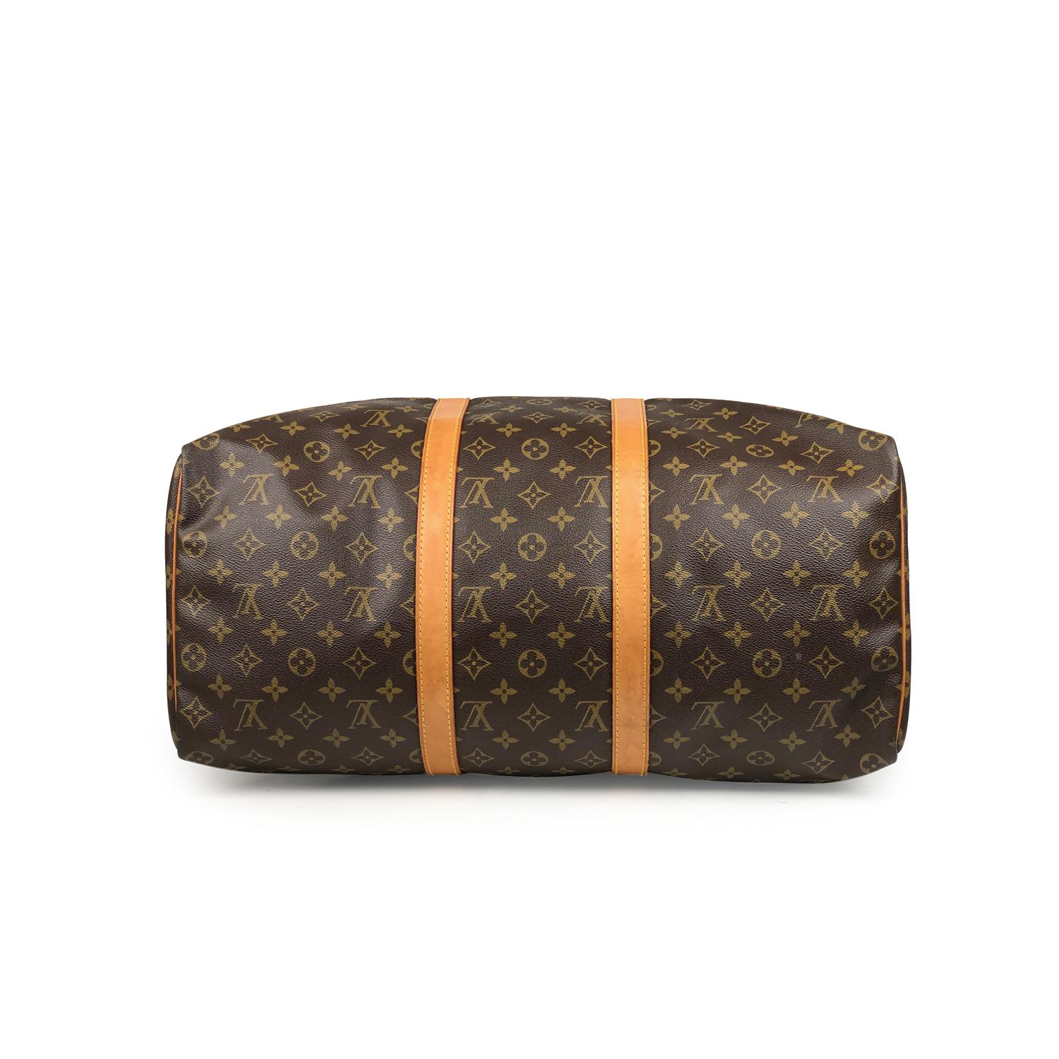 Louis Vuitton Keepall 50 Brown Monogram Weekend Bag For Sale 2