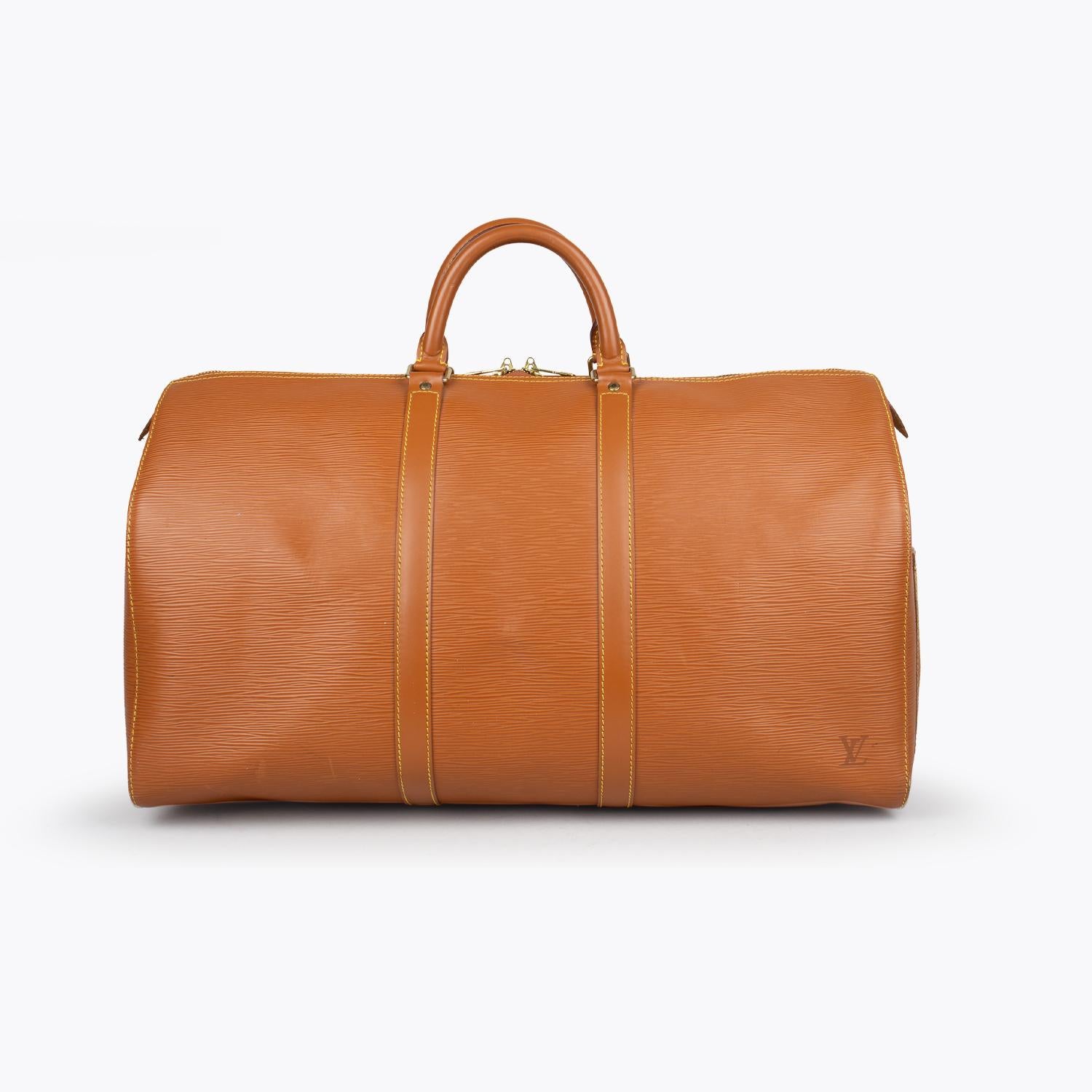 Brown Louis Vuitton Keepall 50 Epi Bag For Sale